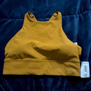 Lululemon energy bra high neck sz 8 mustard